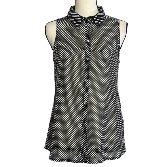 Bella Ragazza Tops - 3/$10 Bella Ragazza Blouse M Polka Dot Sheer